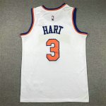 Maillot de Basket #3 Hart Knicks Blanc Brodé